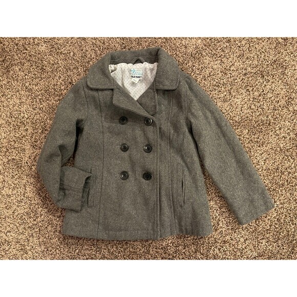 Gap Kids Old Navy Wool Peacoat Winter Coat Button Front S Small 6/7 - Picture 1 of 8